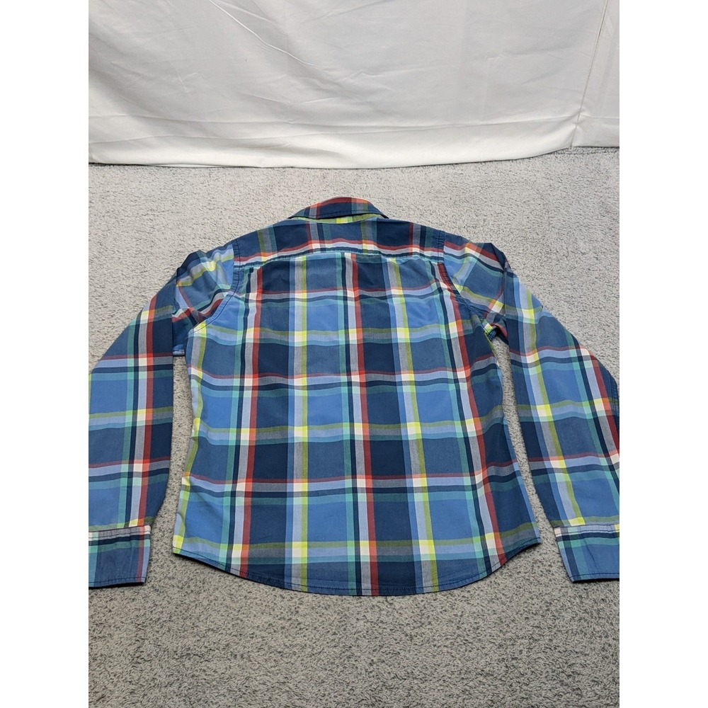 Hollister Plaid Long Sleeve Shirt Medium Large Buttons Western Preppy Retro Y2K - Picture 11 of 15